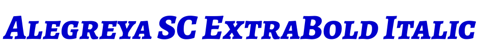 Alegreya SC ExtraBold Italic 字体